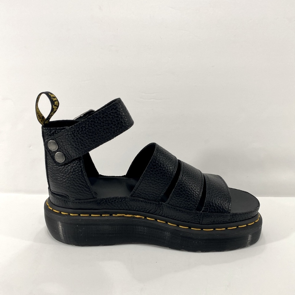 NEW CLARISSA II QUAD LEATHER PLATFORM SANDALS - Picture 6 of 15